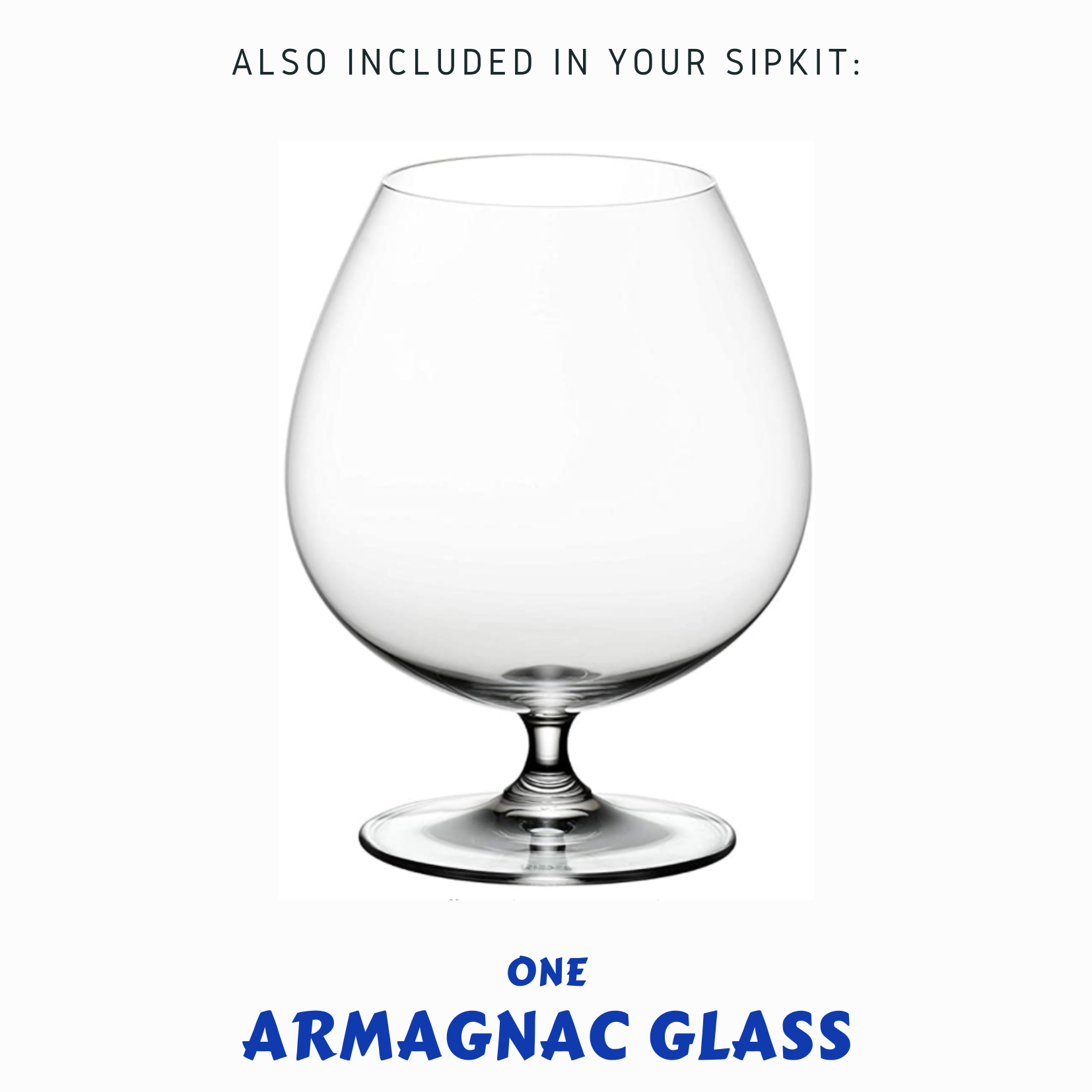 Mélange Jolie Great Seas and Beyond Cocktail SipKit™ featuring an armagnac glass, bar spoon, and cocktail ingredients including ginger beer and dehydrated fruits.